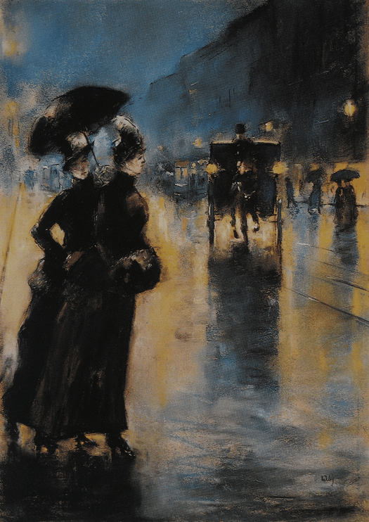 Lesser Ury_Night lighting, 1889